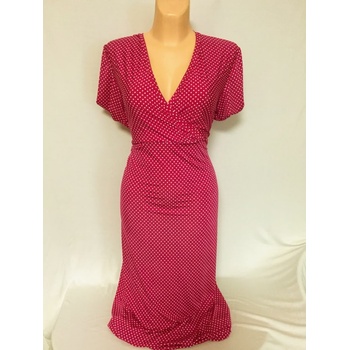 Drahstyl puntíkované šaty pro svatební matky Střelka růžová