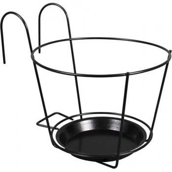 Držák BUMETA Extra strong, věšák, kovový, na květináč, na zábradlí, s podložkou, 22 cm ST255597