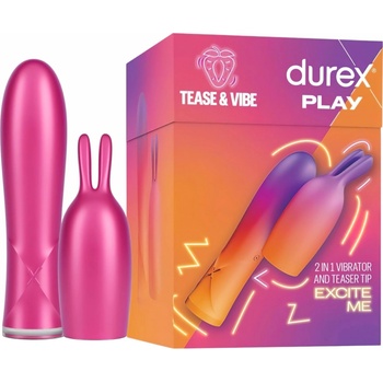 Durex Tease & Vibe vibrační tyčinka s králičím dráždidlem