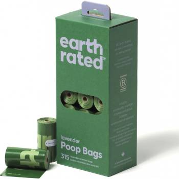 Earth Rated Sáčky na psí exkrementy s vůní levandule 21 rolí x 15 sáčků