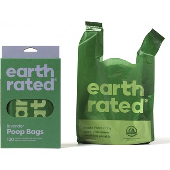 Earth Rated Sáčky na psí exkrementy s vůní levandule s uchem 1 role x 120 sáčků