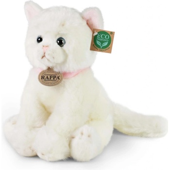 Eco- Friendly Rappa kočka sedící bílá 25 cm