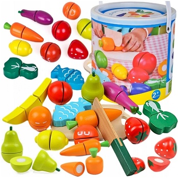 Eco Toys dřevěné ovoce a zelenina na krájení 13 ks
