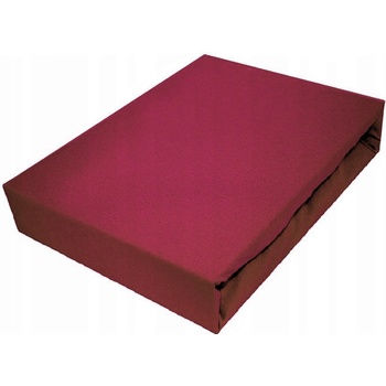 ECOMATRACE Jersey prostěradlo Exclusive bordó 120x200