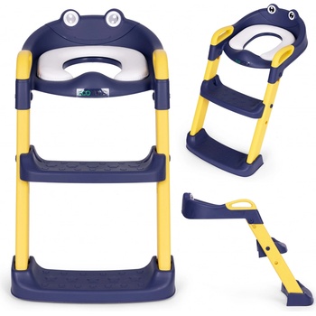 Ecotoys WC sedátko se schůdky a žebříkem modré