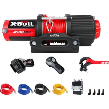 Elektrický ATV naviják 2,04t 12V syntetické lano 13m X-BULL HRW4500SB