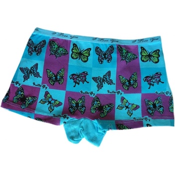 Elevek dívčí kalhotky boxerky Motýlci 9012 modrá