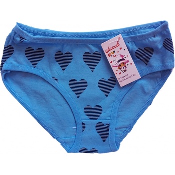 Elevek dívčí spodní kalhotky bavlněné srdíčka 894124 modrá