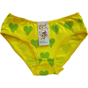 Elevek dívčí spodní kalhotky bavlněné srdíčka 894124 žlutá