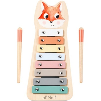 eliNeli Dřevěný xylofon pro děti Liška