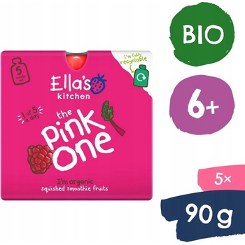 Ella's Kitchen BIO PINK ONE ovocné smoothie s dračím ovocem 5 x 90 g