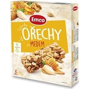 Emco ořechové tyčinky Ořechy a med 3 x 35 g