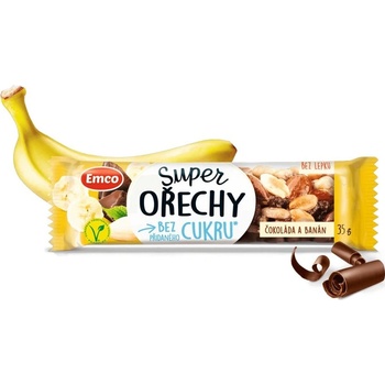 EMCO Super ořechy tyčinka bez lepku banán 35 g
