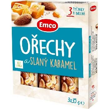 Emco Tyčinky ořechy a slaný karamel 3 x 35 g