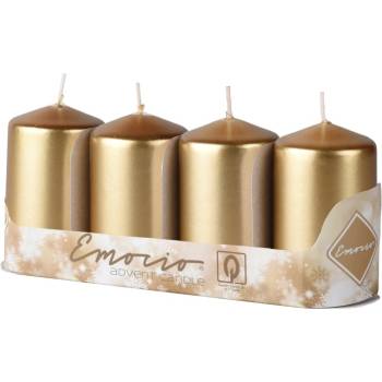 Emocio adventní válec 4ks 50x90 Metal zlaté