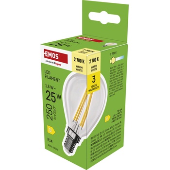 Emos LED žárovka Filament Mini Globe E14 1,8 W 25 W 250 lm teplá bílá