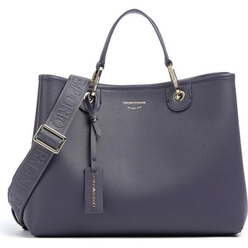 Emporio Armani velká kabelka s pouzdrem modrá borůvka