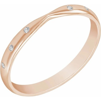 Eppi zlatý zúžený eternity prsten s diamanty Toskani R37955