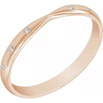 Eppi zlatý zúžený eternity prsten s diamanty Toskani R37955