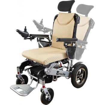 Eroute 8000R Elektrický invalidní vozík skládací s automatickým polohováním opěradla Béžová