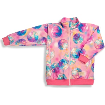 Esito mikina na zip Disko koule růžová