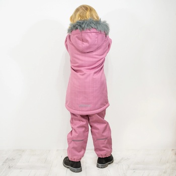 Esito zimní softshellový kabát s beránkem Antique pink