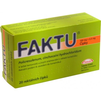 FAKTU RCT 100MG/2,5MG SUP 20