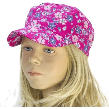 Fantom dětská letní bekovka tmavěrůžová s kytičkami