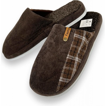 Fashion pánské domácí papuče hnědé