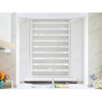 Fexi Roleta Den a noc, Origin Šedá skála, A 021b 150x50 cm levá-bílá