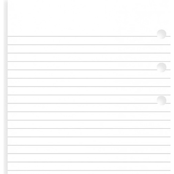 Filofax poznámkový papír linkovaný bílý náplň osobních diářů 100 listů