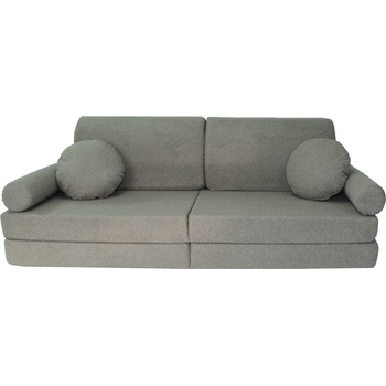 Fimex Dětská modulární rozkládací pohovka NINO QUELLE – pohodlná sedačka a lůžko 80 x 180 cm VZOR: světle-šedá