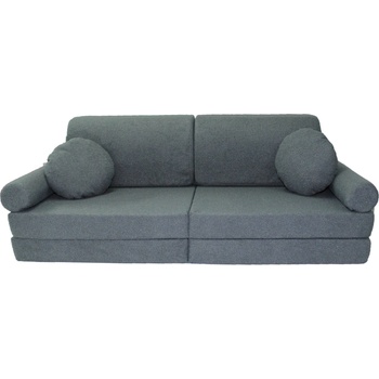 Fimex Dětská modulární rozkládací pohovka NINO QUELLE – pohodlná sedačka a lůžko 80 x 180 cm VZOR: tmavě-šedá