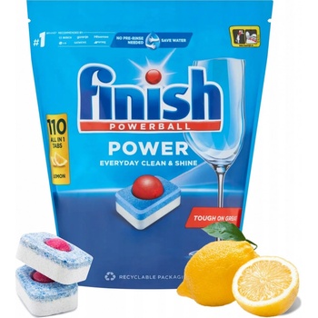 Finish Power All in 1 tablety do myčky nádobí Lemon Sparkle 110 ks