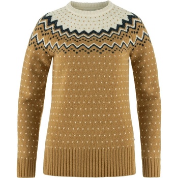 FJÄLLRÄVEN Övik Knit Sweater W Buckwheat Brown Chalk White