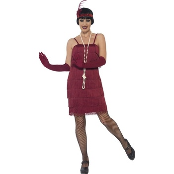 Flapper krátké vínové