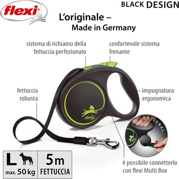 Flexi Vodítko Black Design pásek