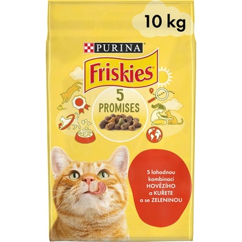 Friskies Adult Cat s hovězím kuřecím a zeleninou 10 kg