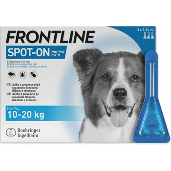 Frontline COMBO spot-on pro psy M - 3 ks