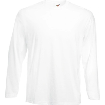 Fruit of the Loom tričko Valueweight dlouhý rukáv F240 bílá