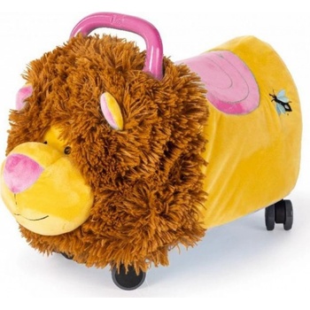 FUNNY WHEELS Rider Ride-On lvíček plyšový růžové