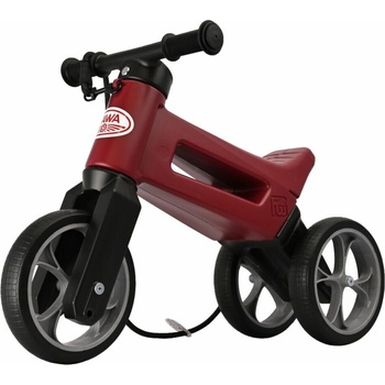 FUNNY WHEELS Rider SuperSport 2v1 JAWA tmavě červená s popruhem a tichými koly