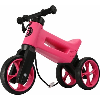 FUNNY WHEELS Rider SuperSport 2v1 růžové/růžové s popruhem a tichými koly