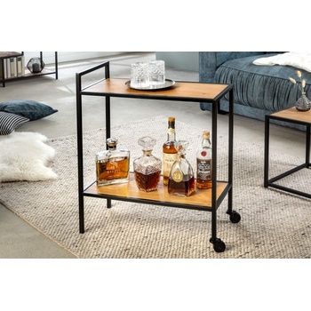 FurniGO Slim Line divoký dub černý 60 cm