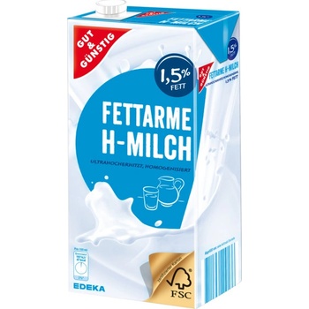 G&G Trvanlivé nízkotučné mléko 1,5% 1 l