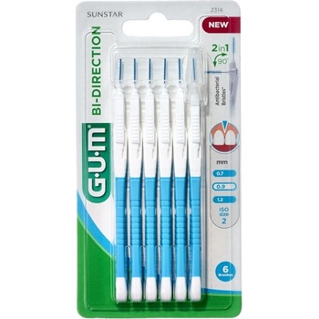 G.U.M Bi Direction Mezizubní kartáček ISO2 0,9 mm 6 ks