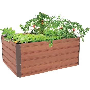 G21 Daisy Vyvýšený záhon120 x 90 x 52 cm plechový hnědý