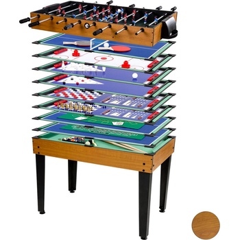 GamesPlanet® Multifunkční herní stůl 15 v 1 hnědý