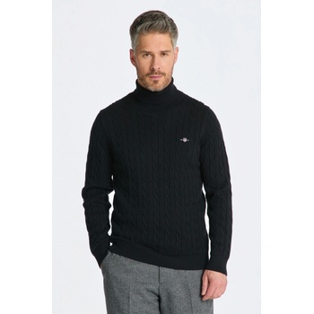 Gant Cotton Cable Turtle Neck černá