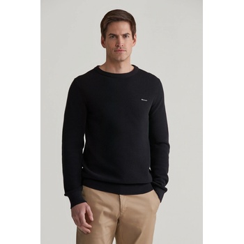 Gant Cotton Pique C-neck černá